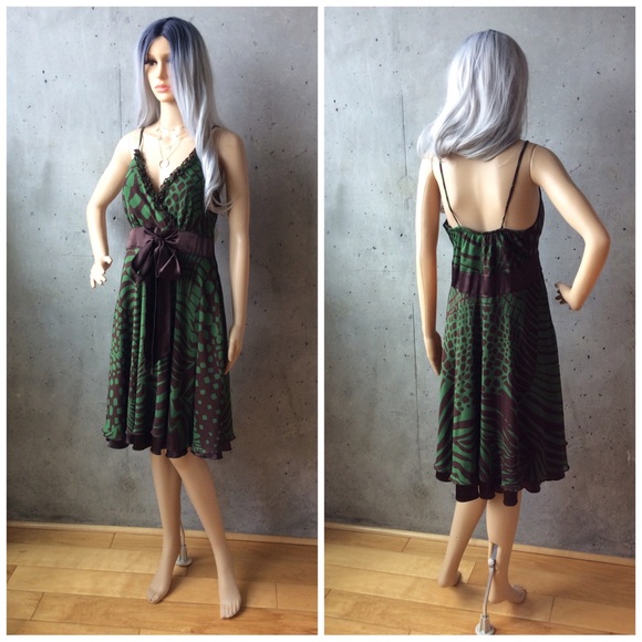 🍒 2PC ANIMAL PRINT MIDI CHIFFON DRESS COAT BLAZER BUNDLE SET RUFFLE FLARE - Picture 3 of 7